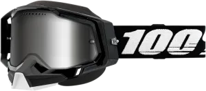 100% Racecraft 2 Snow Goggles - Black - Silver Mirror 50012-00001