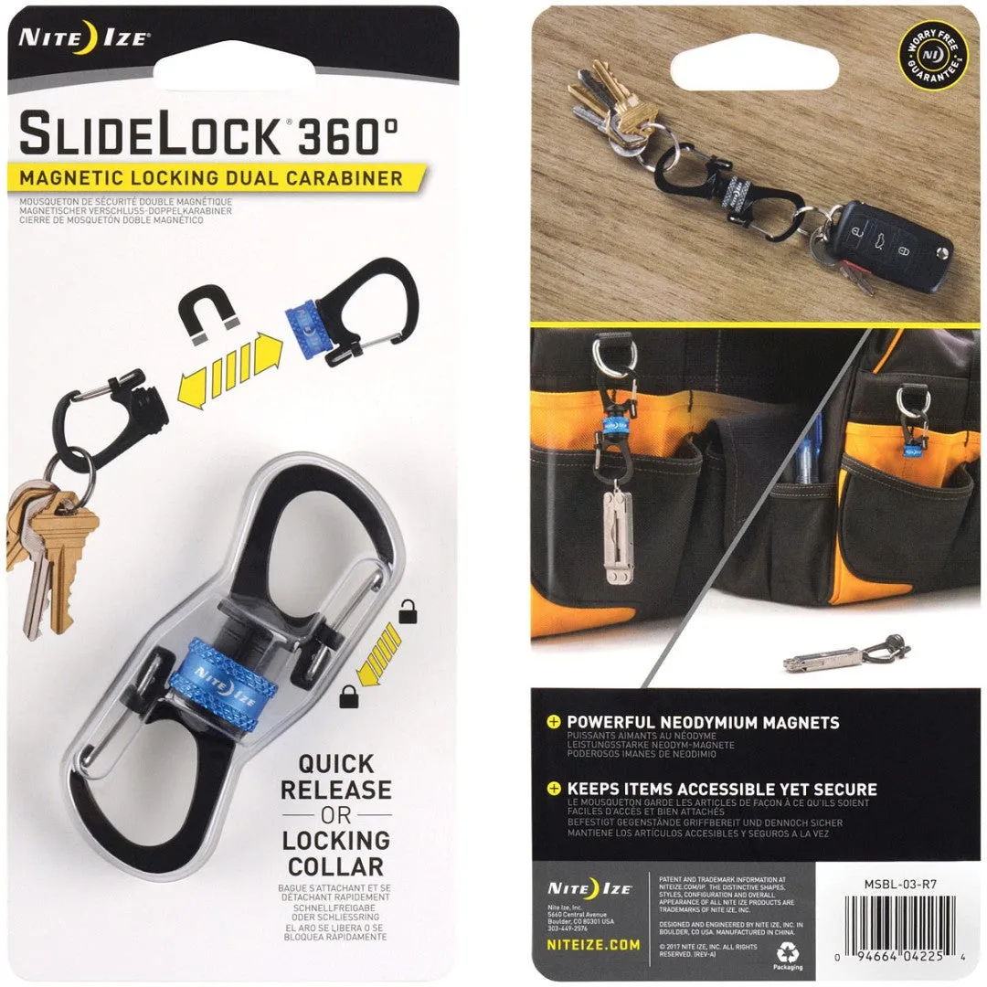 360° MAGNETIC LOCK DUAL CARABINER
