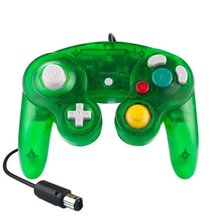 5-Piece Wired Game Controller | For Nintendo NGC | Transparent Blue