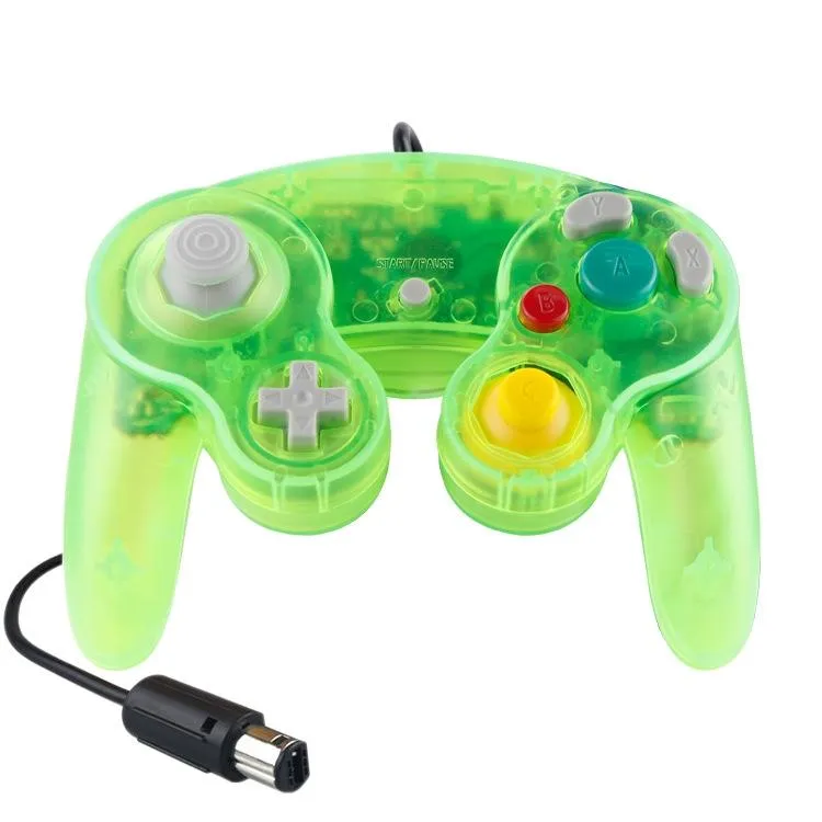 5-Piece Wired Game Controller | For Nintendo NGC | Transparent Blue