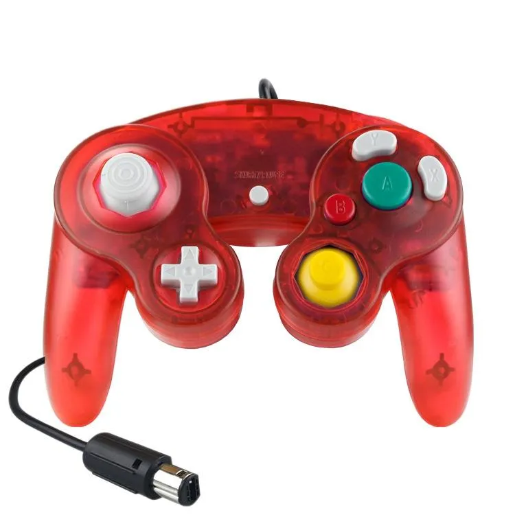 5-Piece Wired Game Controller Set | For Nintendo NGC | Transparent Purple