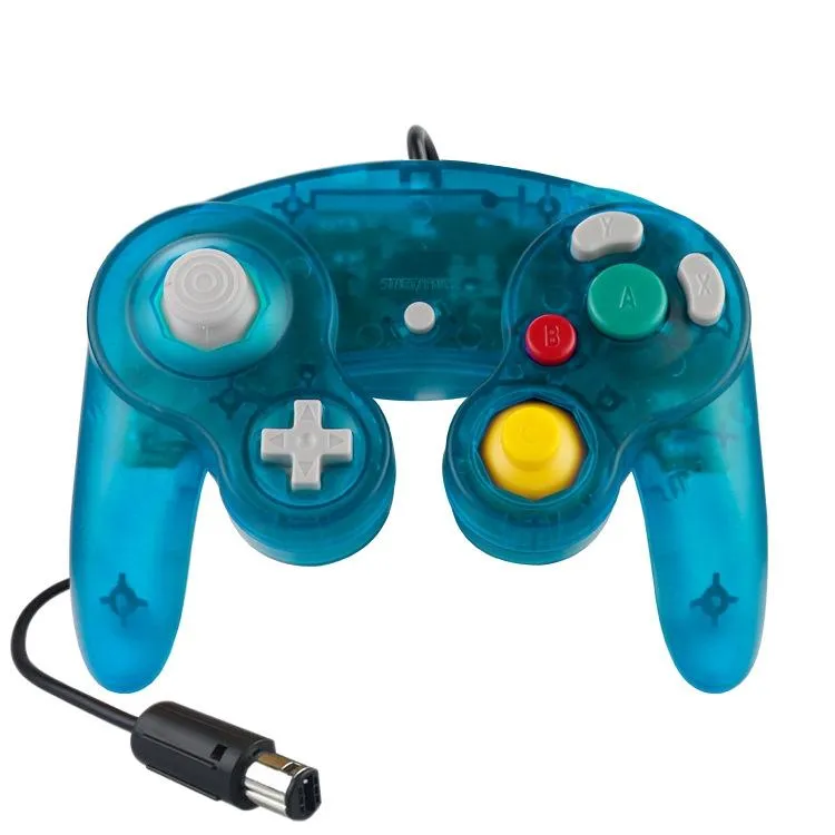 5-Piece Wired Game Controller Set | For Nintendo NGC | Transparent Purple