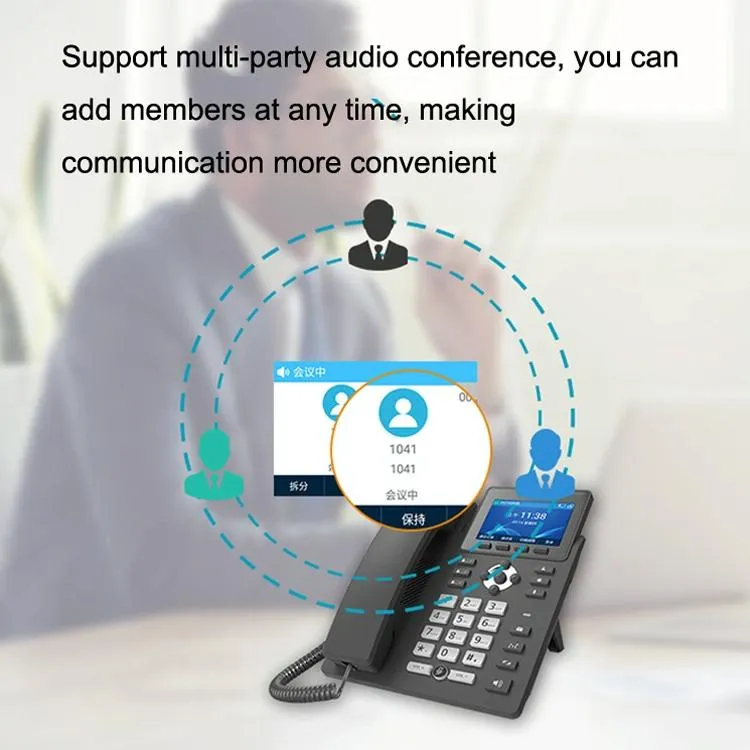 6 Way Dual Mode Smart Phone For Pstn And Sip Recording