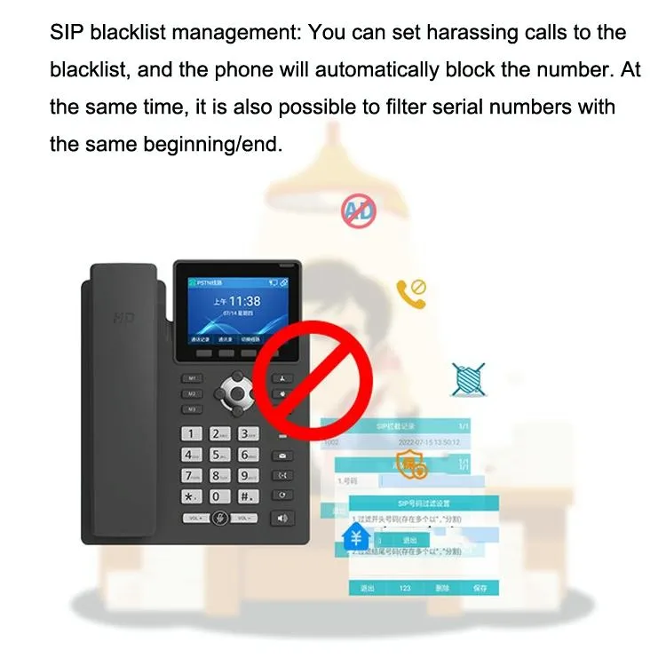 6 Way Dual Mode Smart Phone For Pstn And Sip Recording
