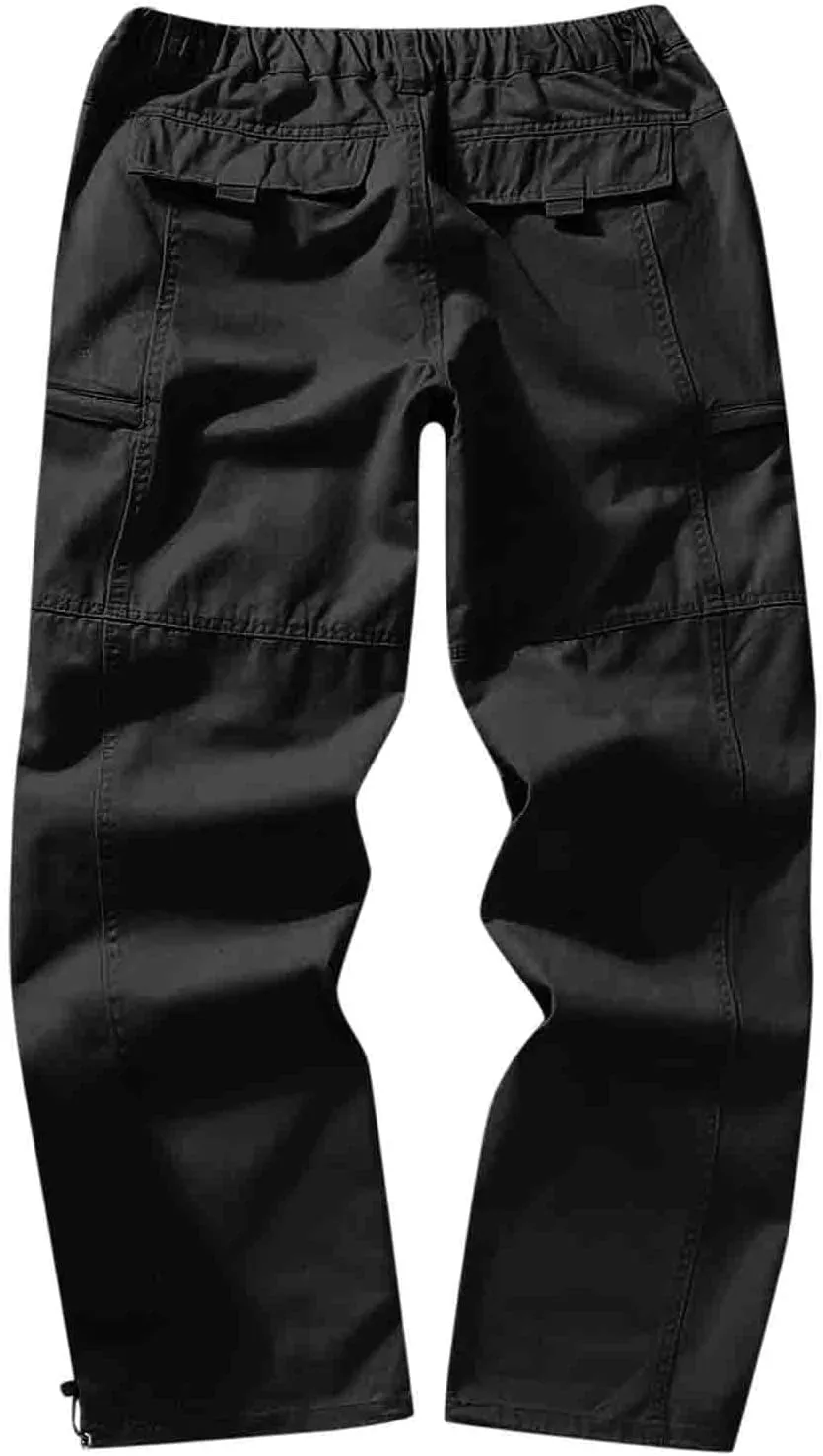 Cargo Sweatpants for Men Fleece Jogger Pants Big & Tall Sizes Sweatpants for Men with Pockets Men's Casual Pants Hip