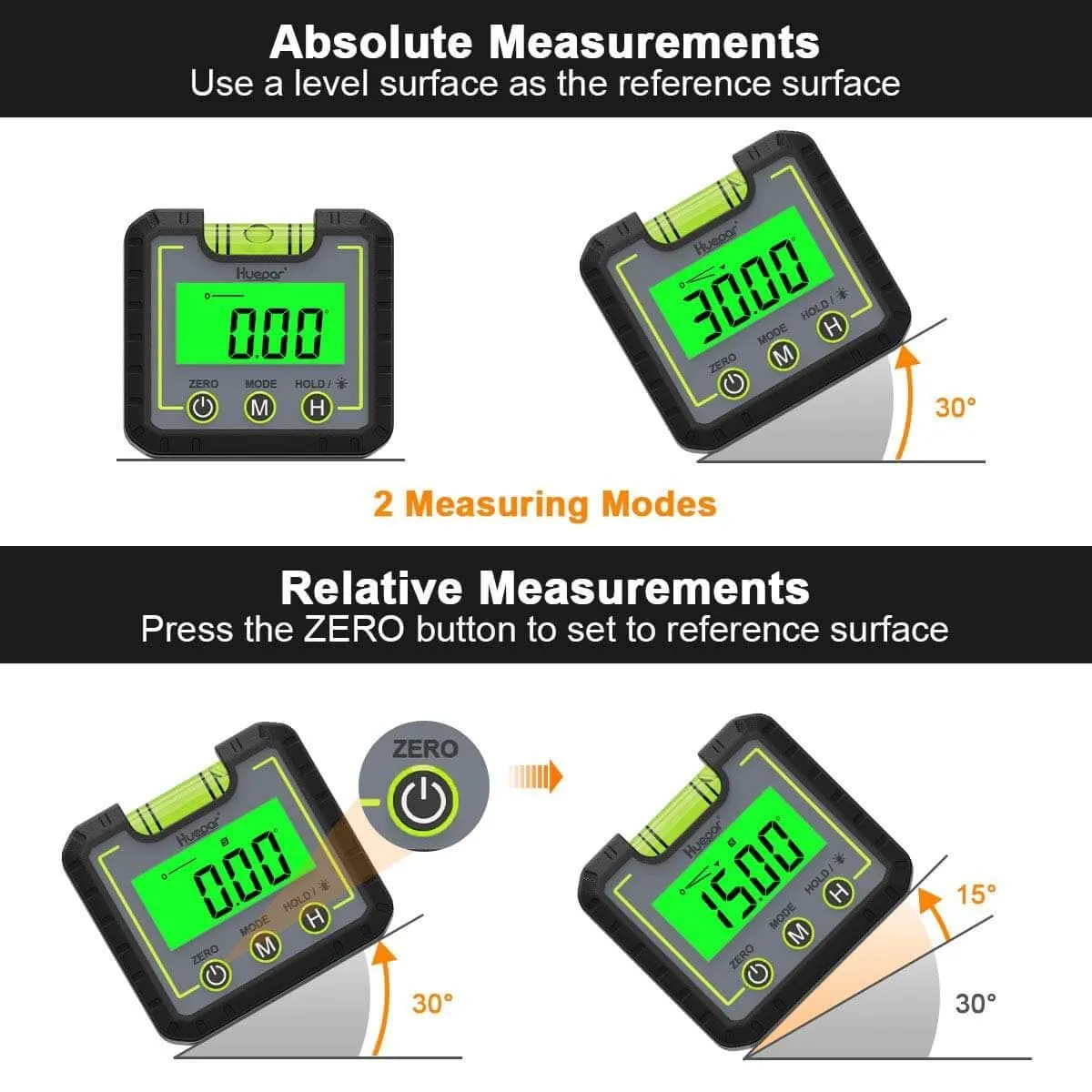 Huepar AG01 - Digital Level Angle Gauge Inclinometer