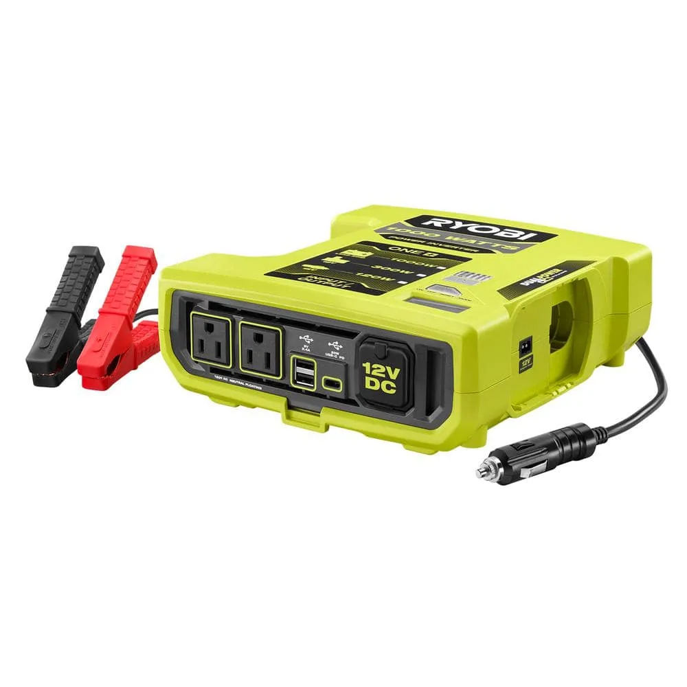 Open Box - RYOBI ONE  18V 1000-Watt Max 12-Volt Automotive Power Inverter