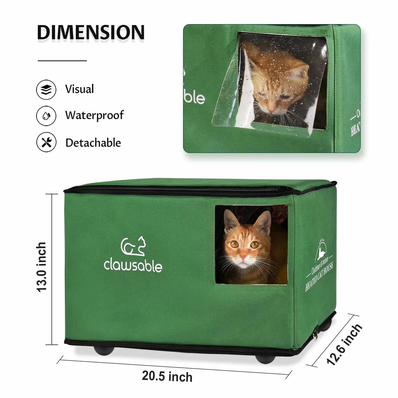 Outdoor Portable Insulated Cat House Small
