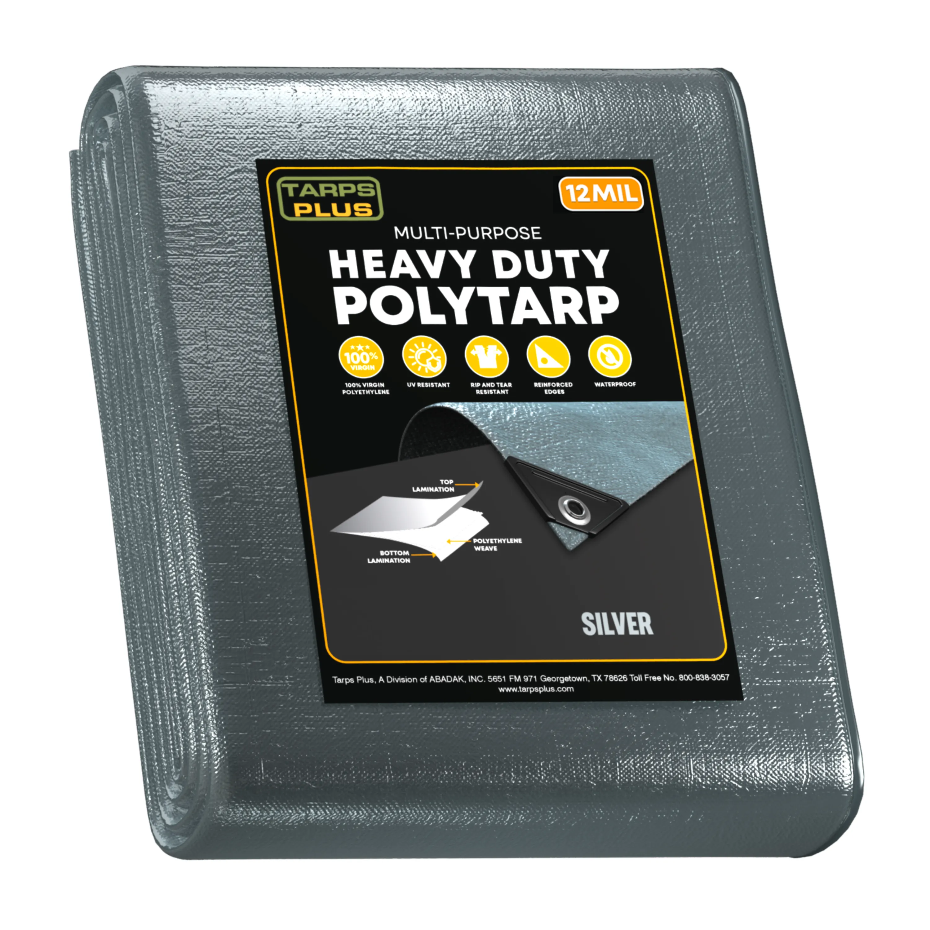 Silver Poly Tarp 20' x 40'