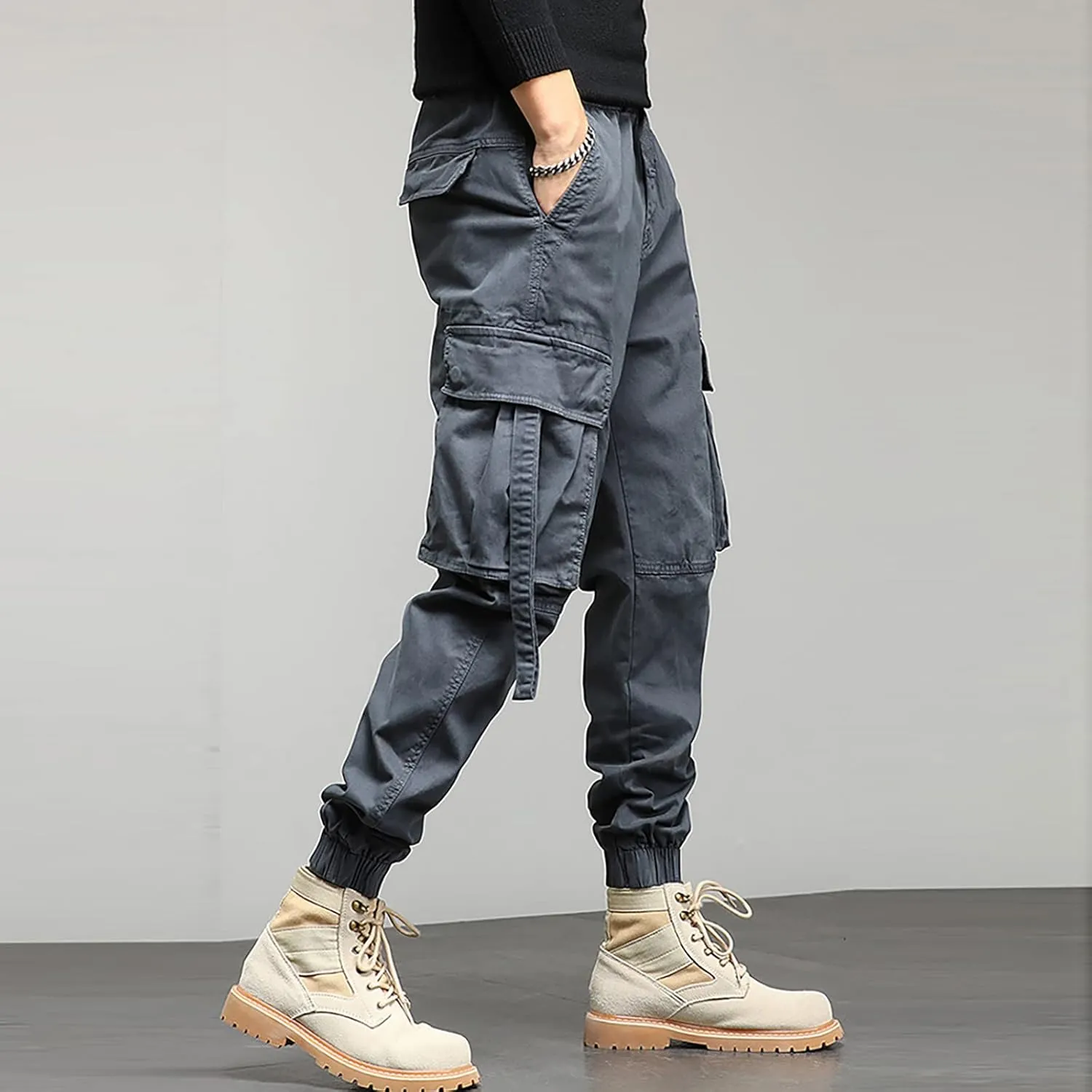Sweatpant for Men with Pockets Waist Trousers Streetwear Work Pant Athletic Sweatpants with Pockets Men Joggers Pants