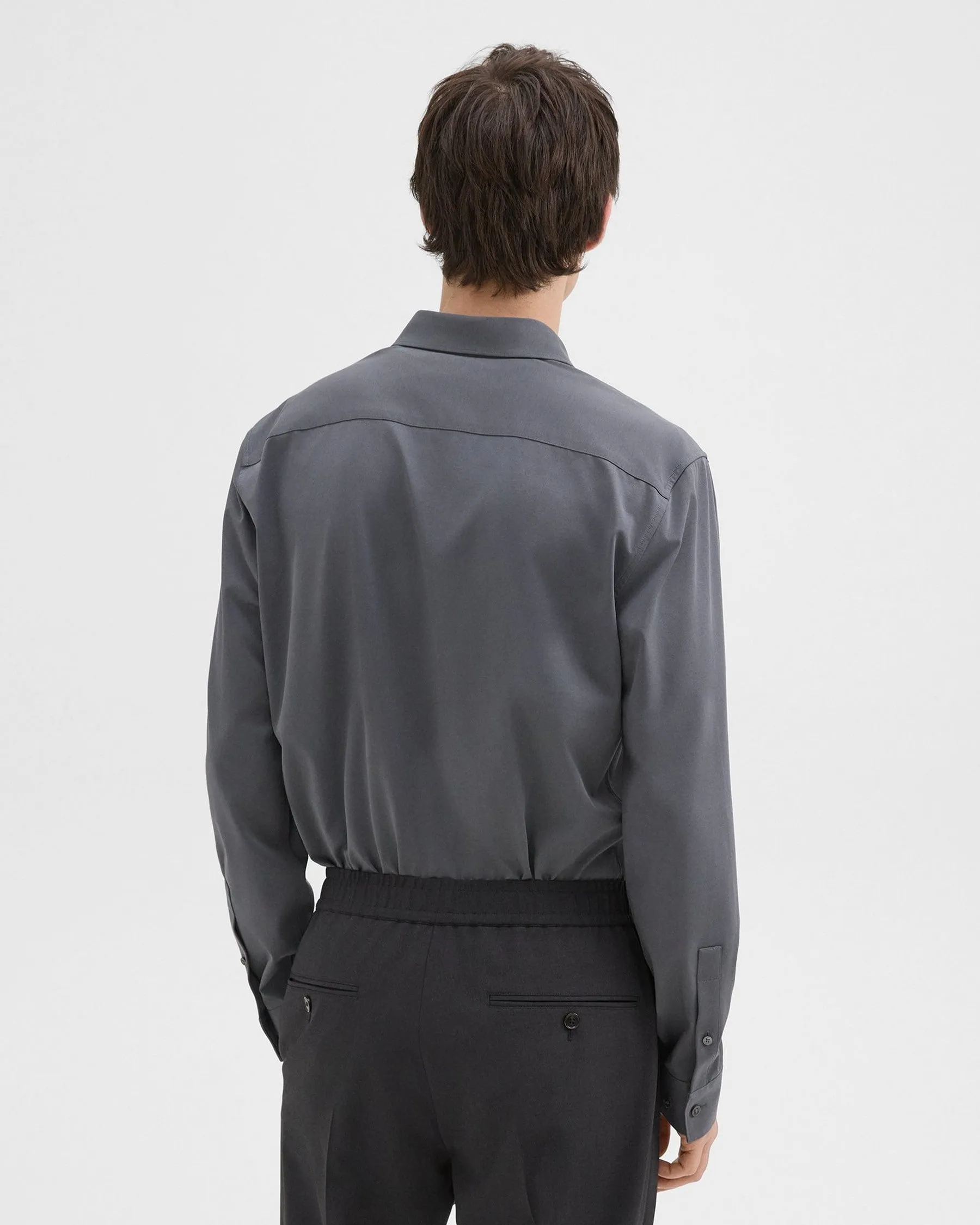 Theory Sylvain Shirt in Structure Knit - Pestle