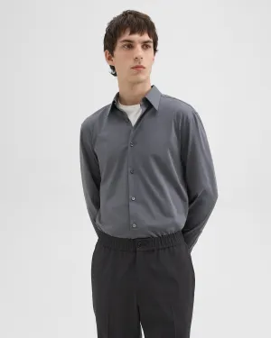 Theory Sylvain Shirt in Structure Knit - Pestle